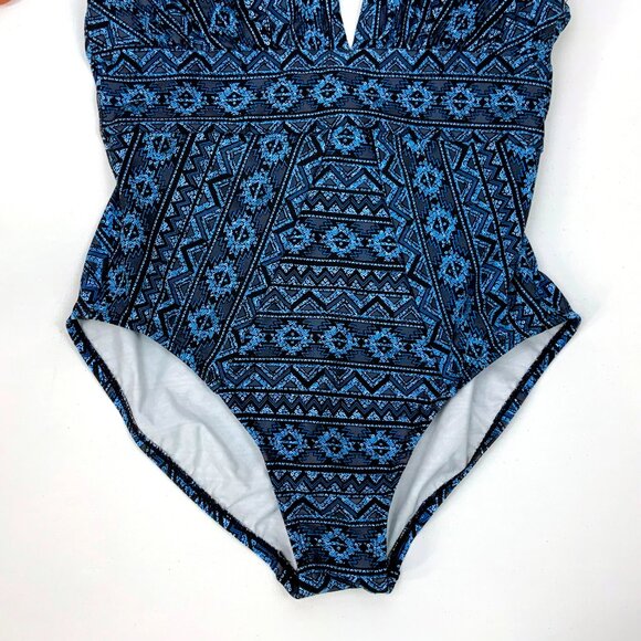 Miraclesuit - Paillette Odyssey One Piece Swimsuit Blue Beach Resort Sz 12 - Picture 4 of 16